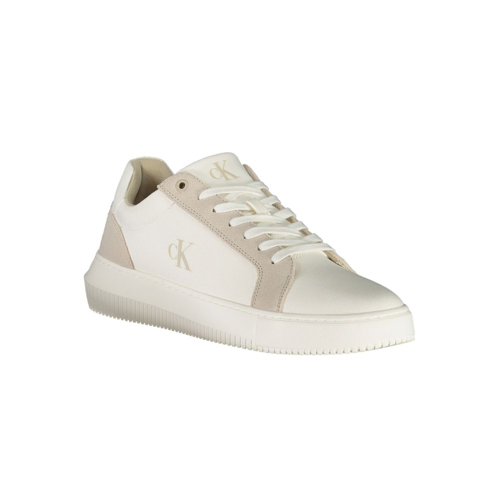 Calvin Klein White Leather Men Sneaker $276.00 Calvin Klein Luzworld