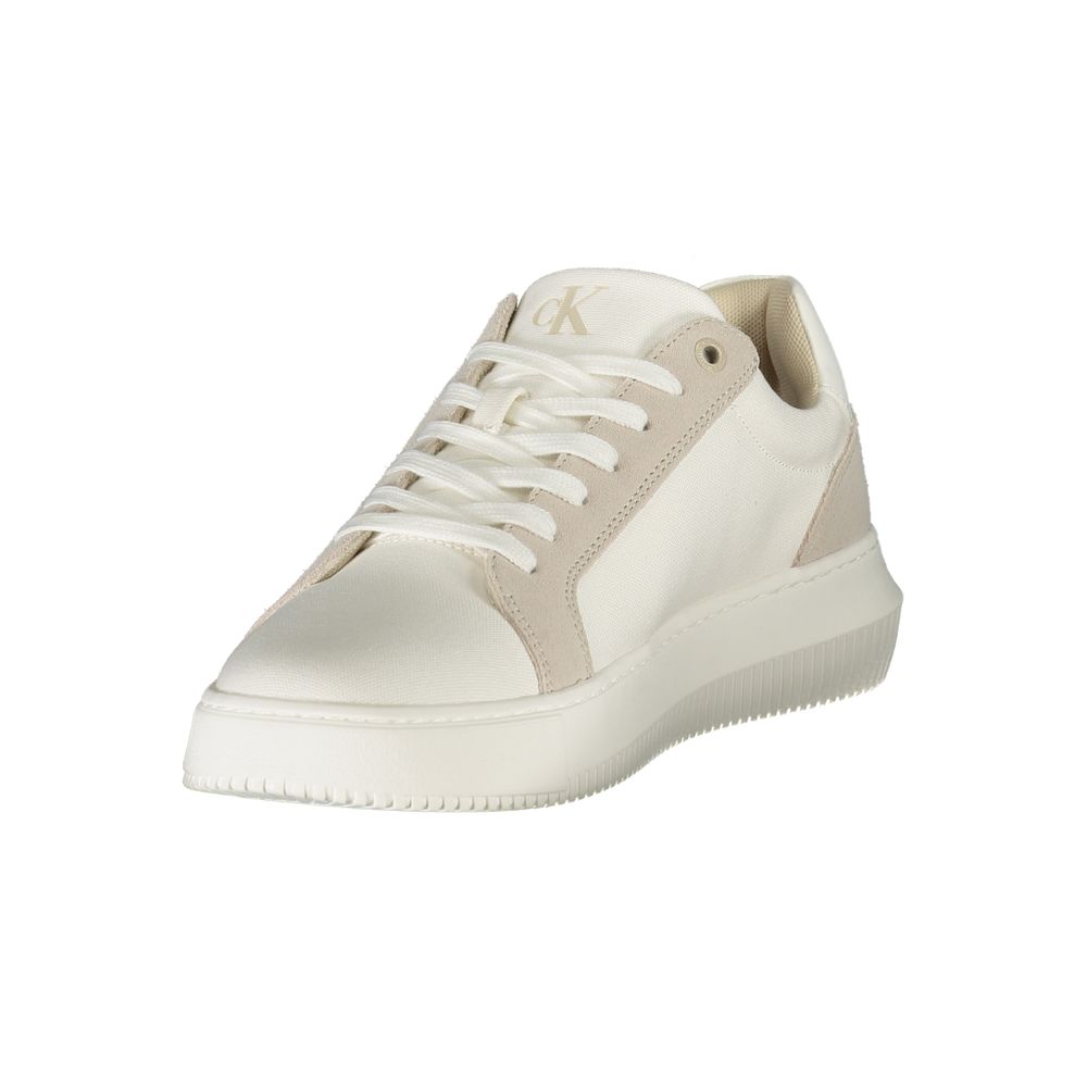 Calvin Klein White Leather Men Sneaker $276.00 Calvin Klein Luzworld