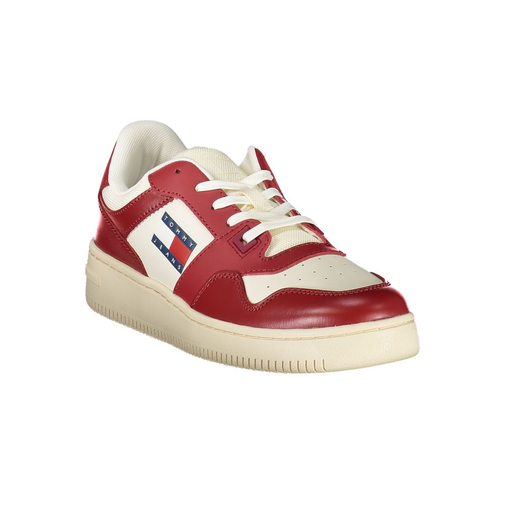 Tommy Hilfiger Red Leather Women Sneaker $243.00 Tommy Hilfiger Luzworld