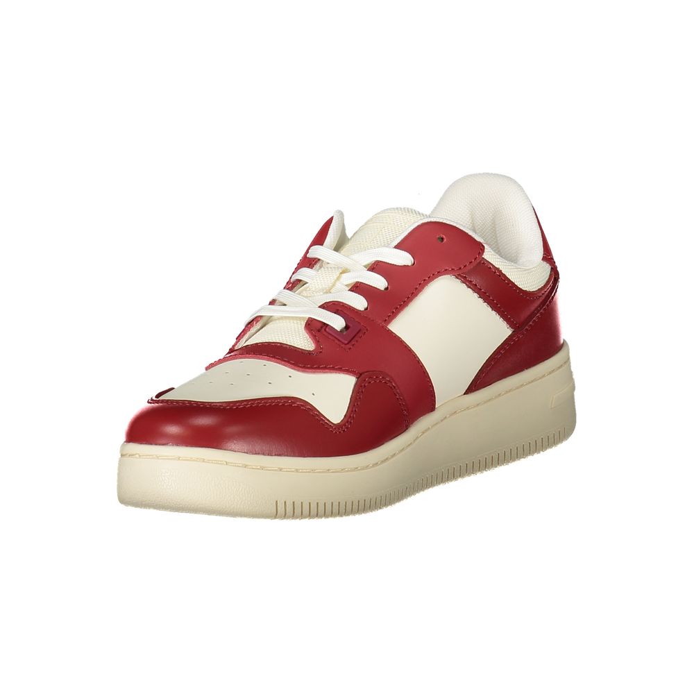 Tommy Hilfiger Red Leather Women Sneaker $243.00 Tommy Hilfiger Luzworld