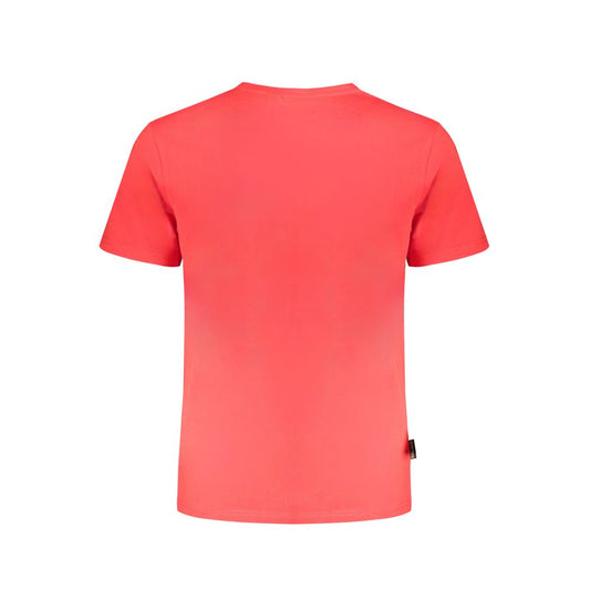 Napapijri Red Organic Cotton Men T-Shirt