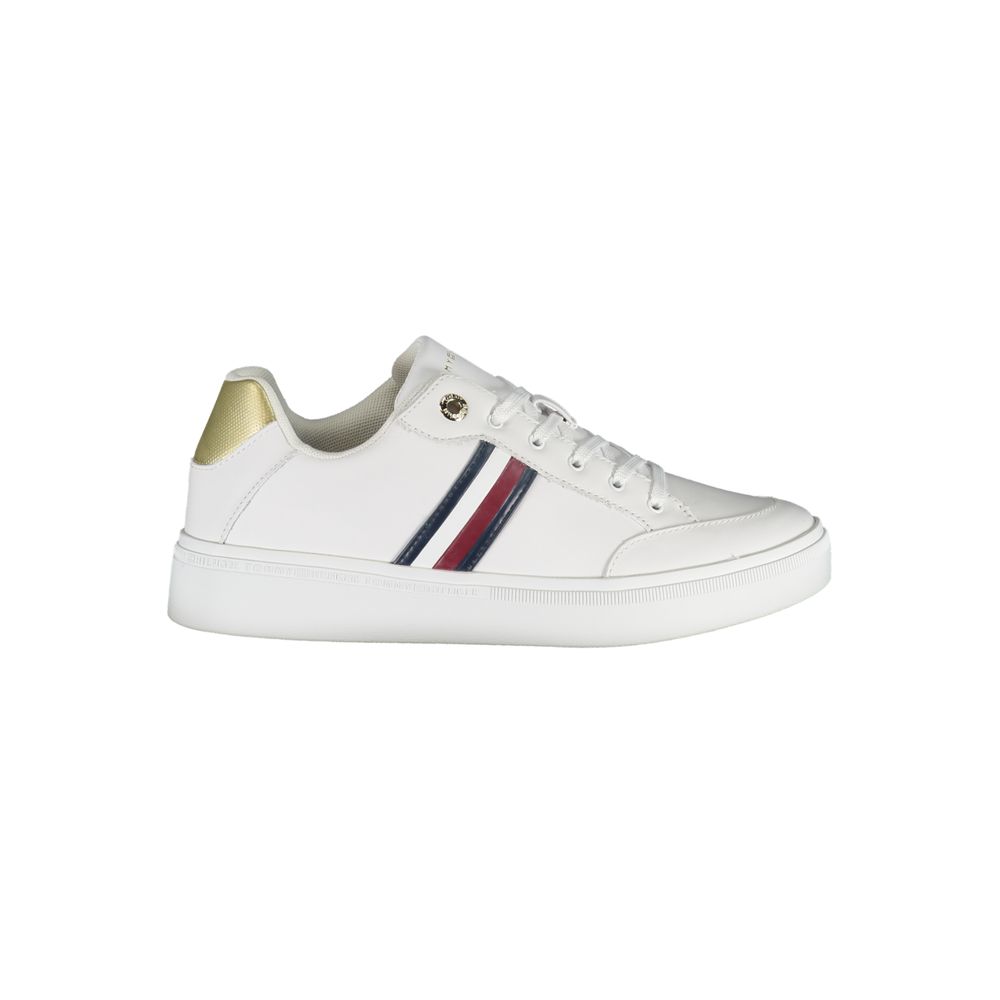 Tommy Hilfiger White Leather Women Sneaker $271.00 Tommy Hilfiger Luzworld