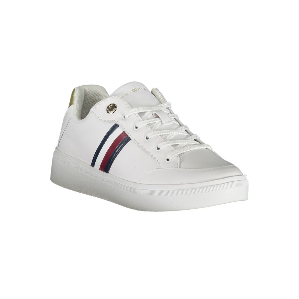 Tommy Hilfiger White Leather Women Sneaker $271.00 Tommy Hilfiger Luzworld