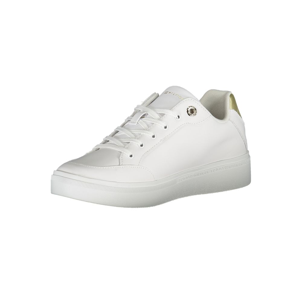 Tommy Hilfiger White Leather Women Sneaker $271.00 Tommy Hilfiger Luzworld
