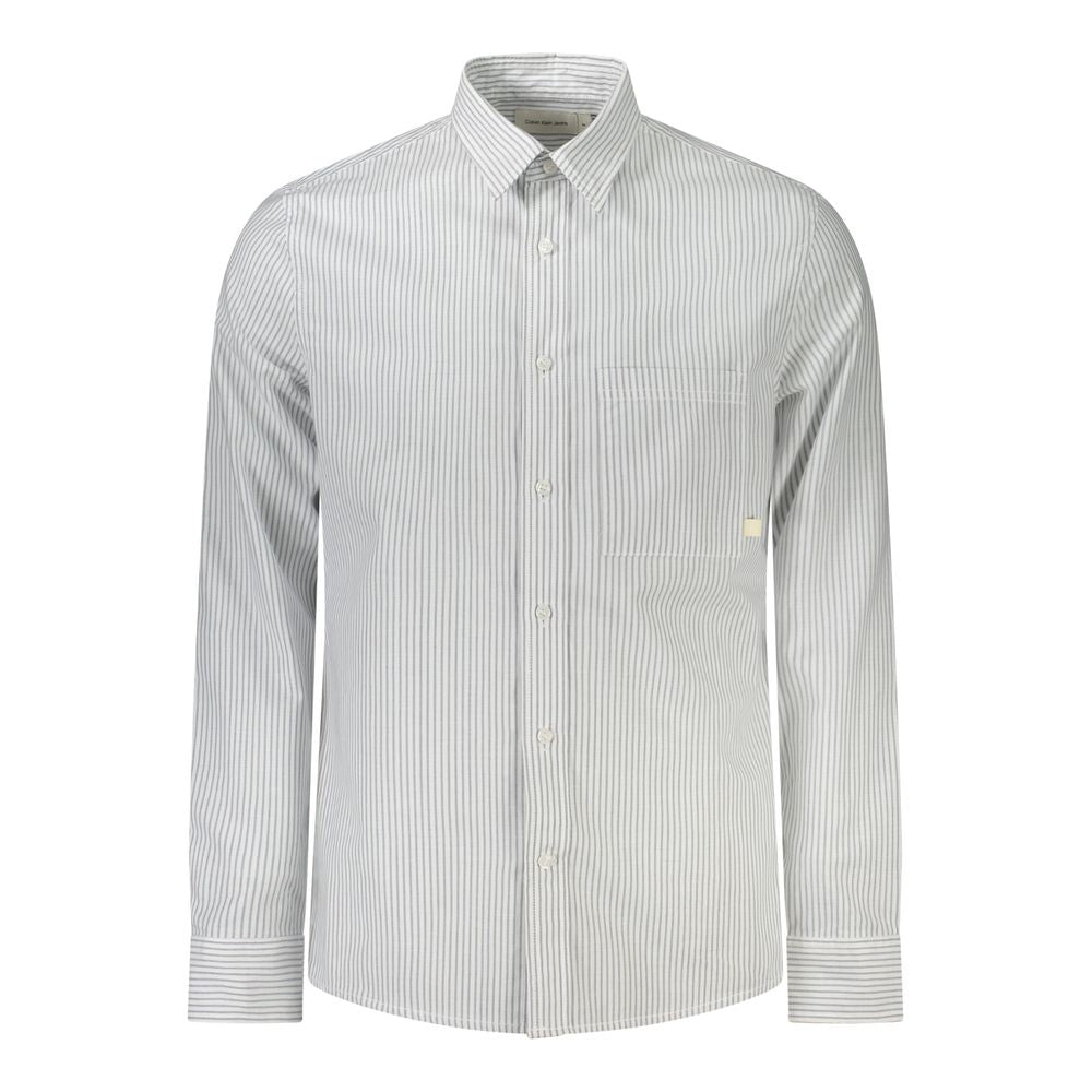 Calvin Klein White Cotton Men Shirt $218.00 Calvin Klein Luzworld