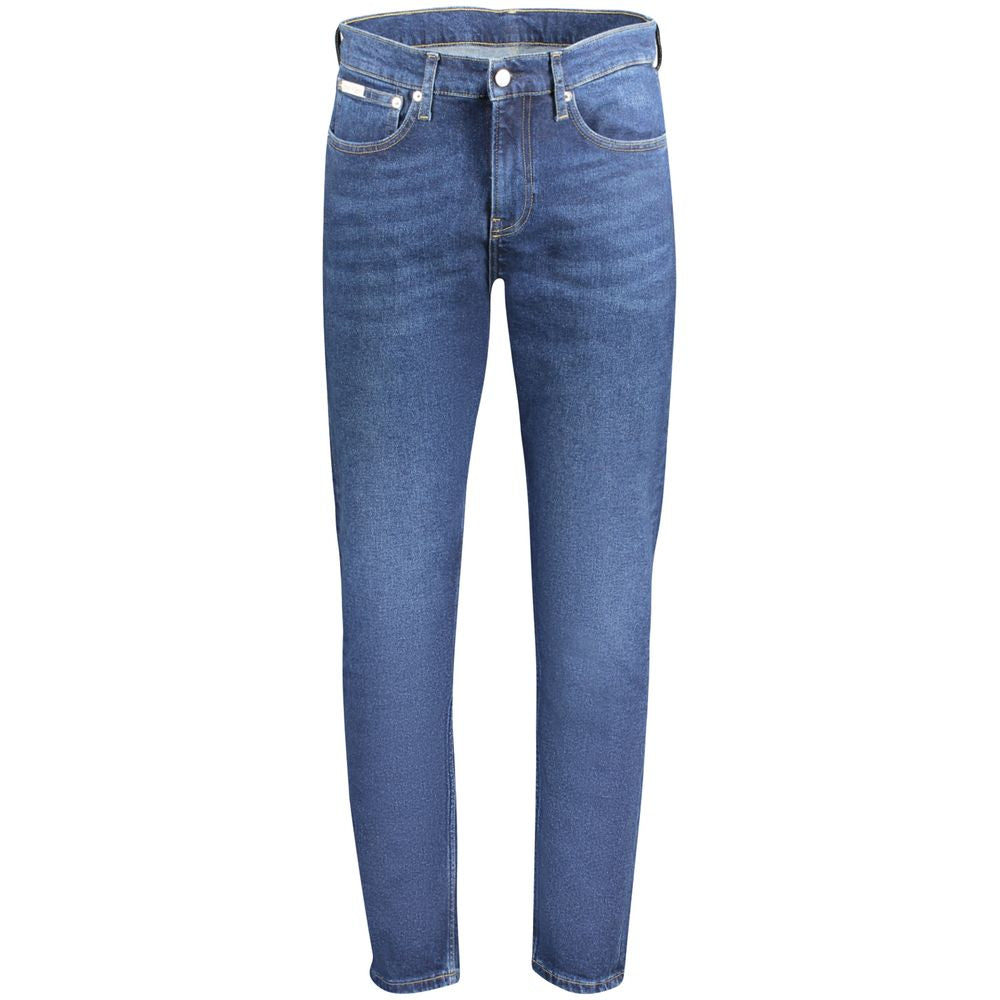 Calvin Klein Blue Cotton Men Jean $234.00 Calvin Klein Luzworld