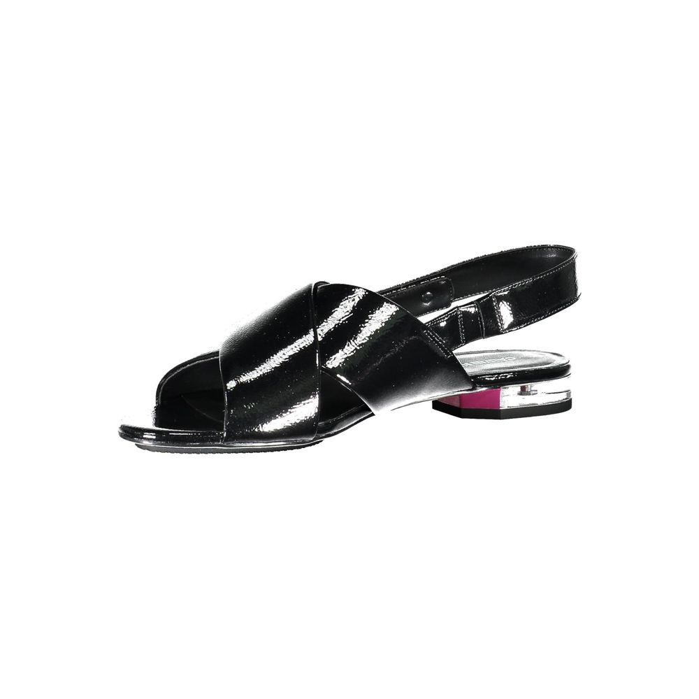 Calvin Klein Black Leather Women Sandal $248.00 Calvin Klein Luzworld