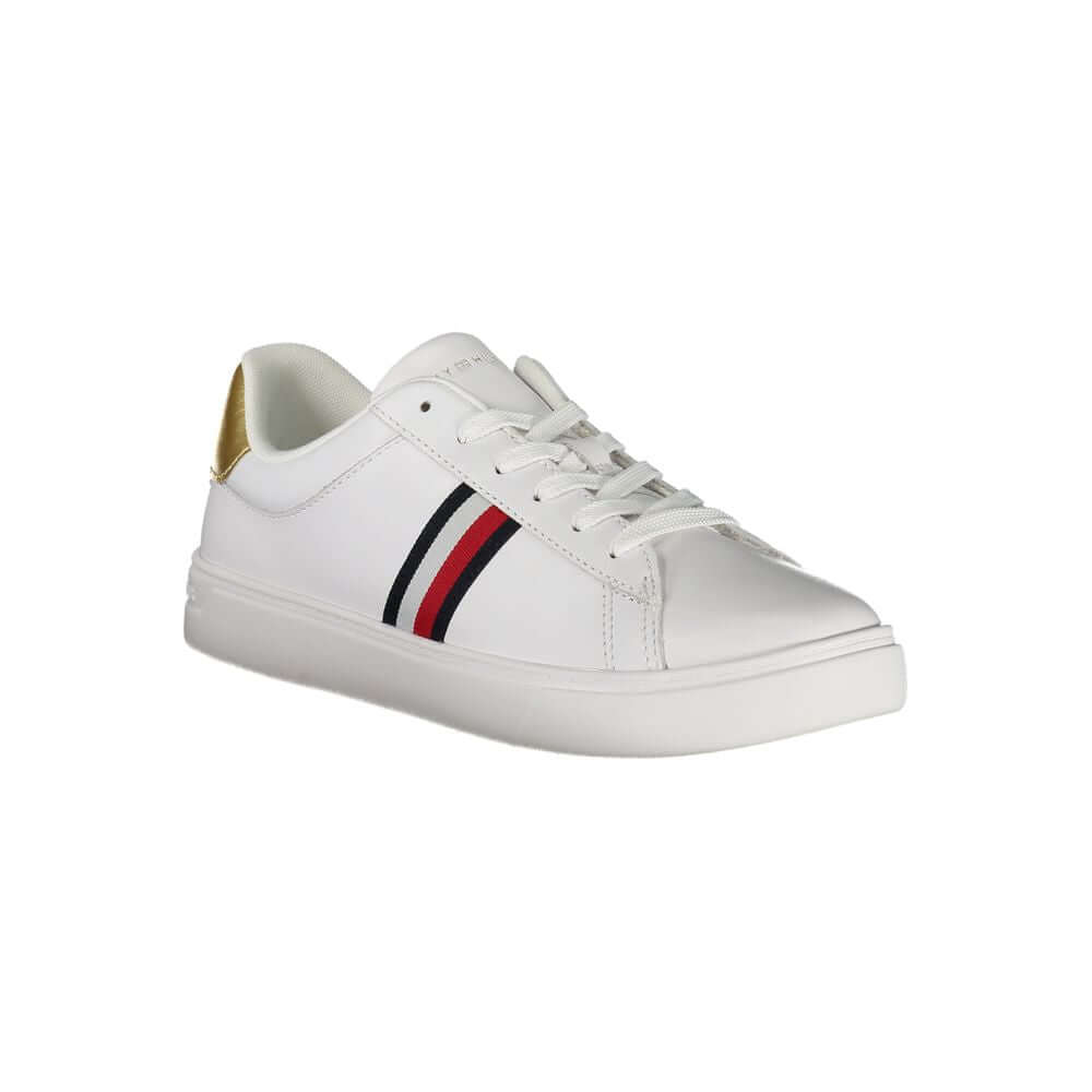 Tommy Hilfiger White Leather Women Sneaker $243.00 Tommy Hilfiger Luzworld