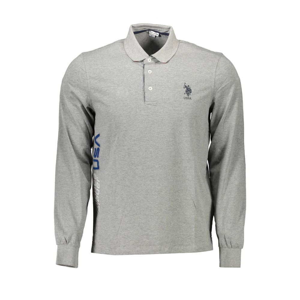 U.S. POLO ASSN. Gray Cotton Men Polo Shirt $210.00 U.S. POLO ASSN. Luzworld
