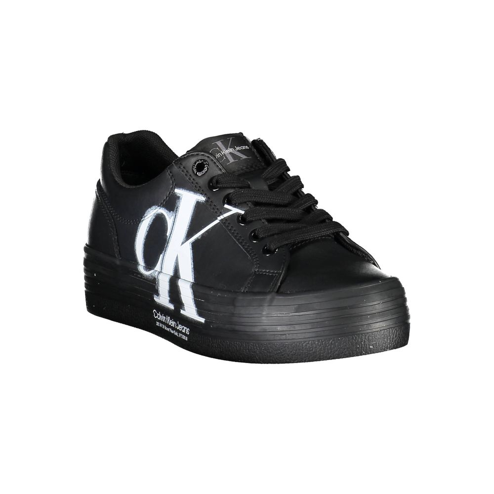 Calvin Klein Black Leather Women Sneaker $256.00 Calvin Klein Luzworld