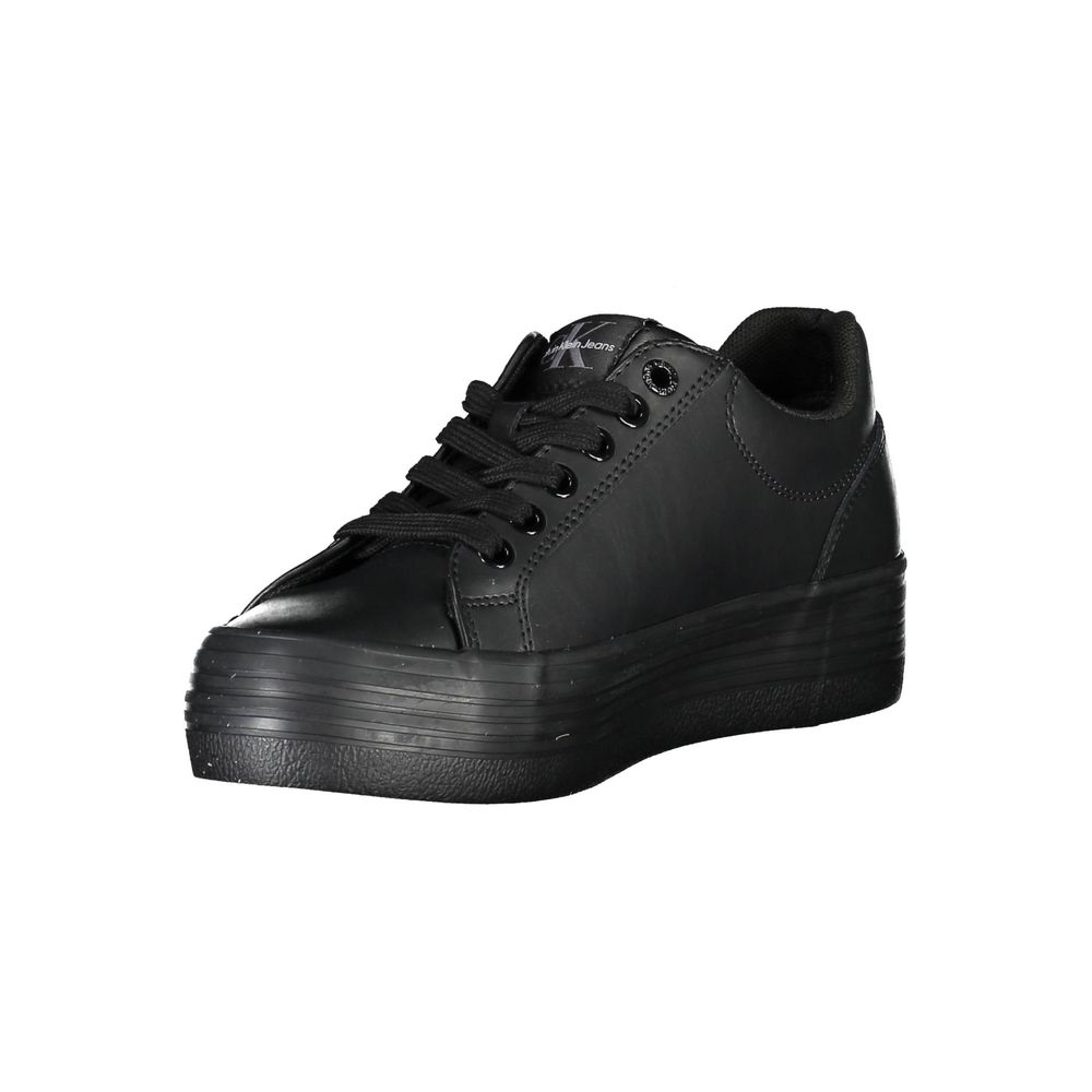Calvin Klein Black Leather Women Sneaker $256.00 Calvin Klein Luzworld