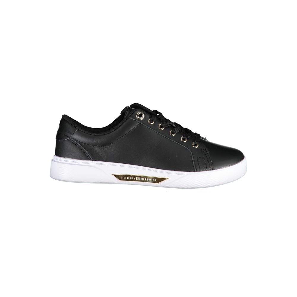 Tommy Hilfiger Black Leather Women Sneaker $271.00 Tommy Hilfiger Luzworld