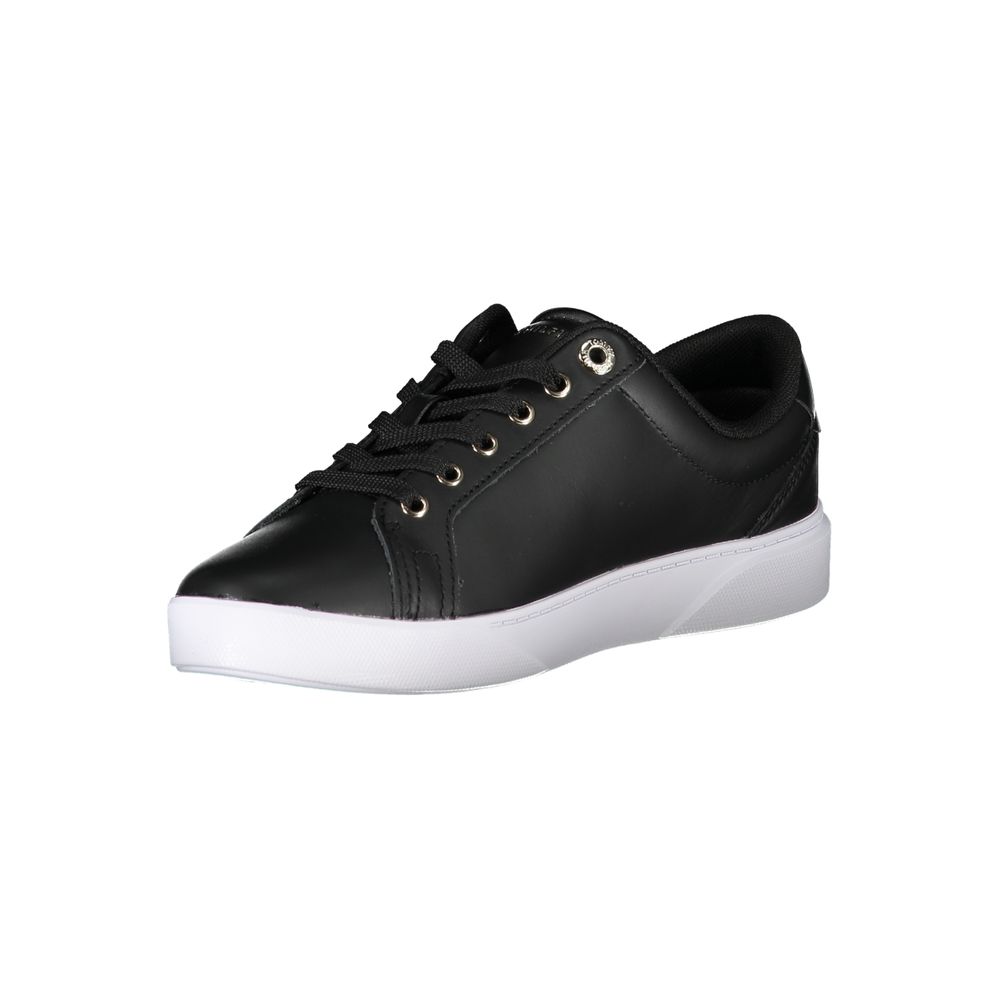 Tommy Hilfiger Black Leather Women Sneaker $271.00 Tommy Hilfiger Luzworld