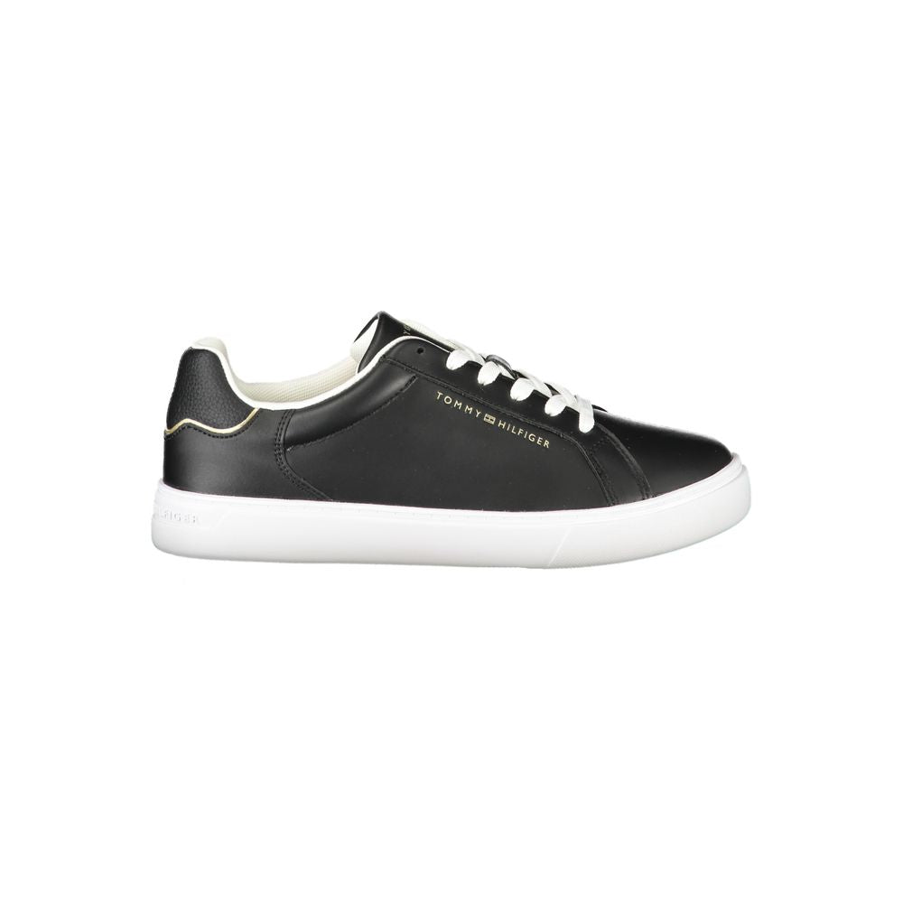Tommy Hilfiger Black Leather Women Sneaker $238.00 Tommy Hilfiger Luzworld
