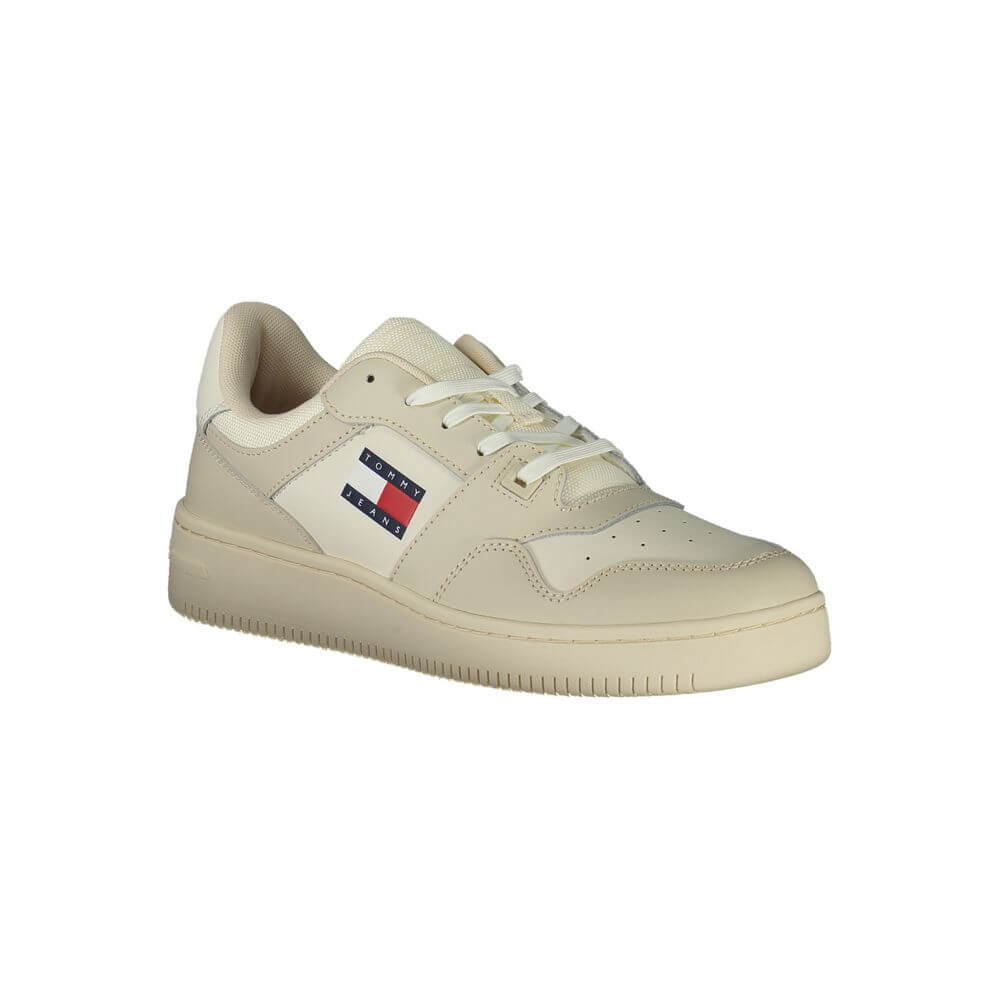 Tommy Hilfiger Beige Leather Men Sneaker $243.00 Tommy Hilfiger Luzworld