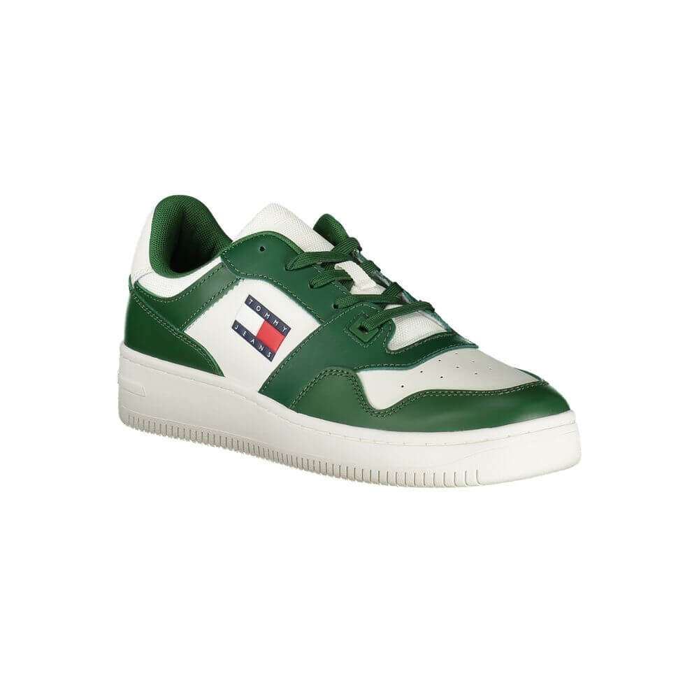 Tommy Hilfiger Green Leather Men Sneaker $243.00 Tommy Hilfiger Luzworld
