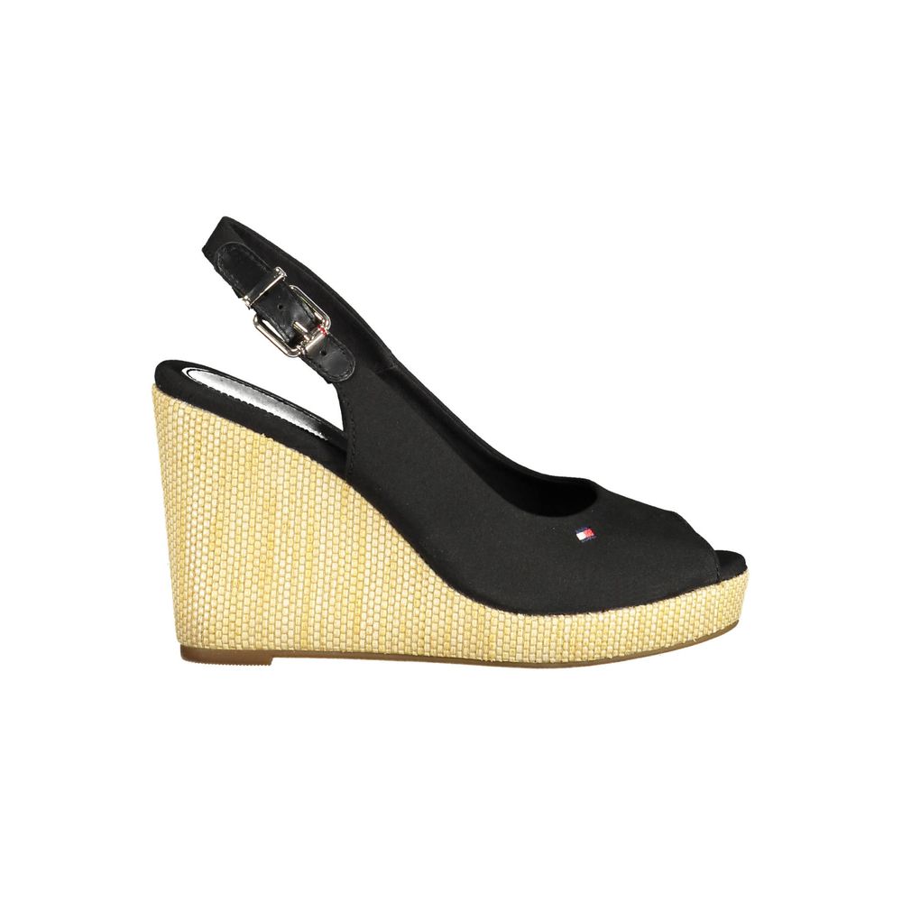 Tommy Hilfiger Black Cotton Women Sandal $222.00 Tommy Hilfiger Luzworld