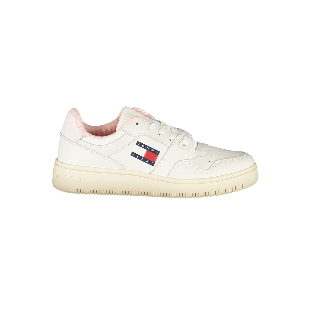Tommy Hilfiger White Leather Women Sneaker $243.00 Tommy Hilfiger Luzworld