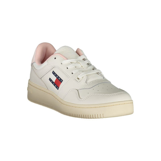 Tommy Hilfiger White Leather Women Sneaker $243.00 Tommy Hilfiger Luzworld