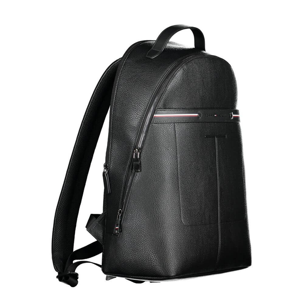 Tommy Hilfiger Black Polyethylene Men Backpack $562.00 Tommy Hilfiger Luzworld