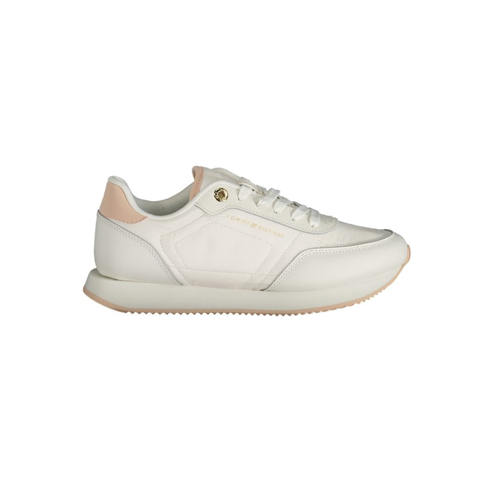 Tommy Hilfiger White Polyester Sneaker $238.00 Tommy Hilfiger Luzworld