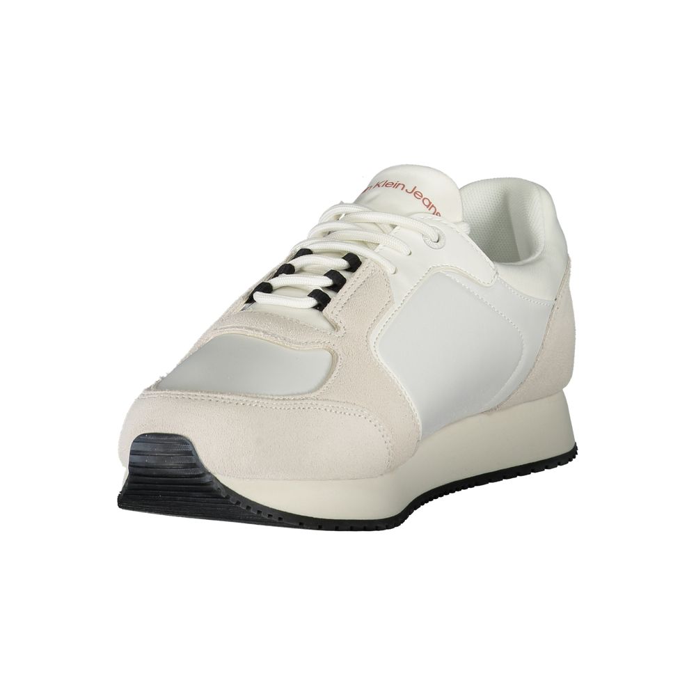Calvin Klein White Leather Men Sneaker $261.00 Calvin Klein Luzworld