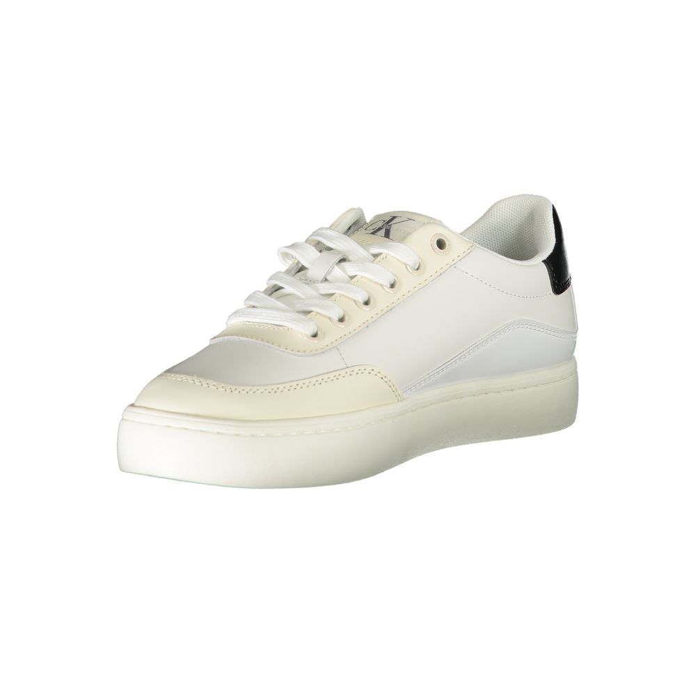 Calvin Klein Chic White Lace-Up Sneakers with Contrast Detailing $256.00 Calvin Klein Luzworld