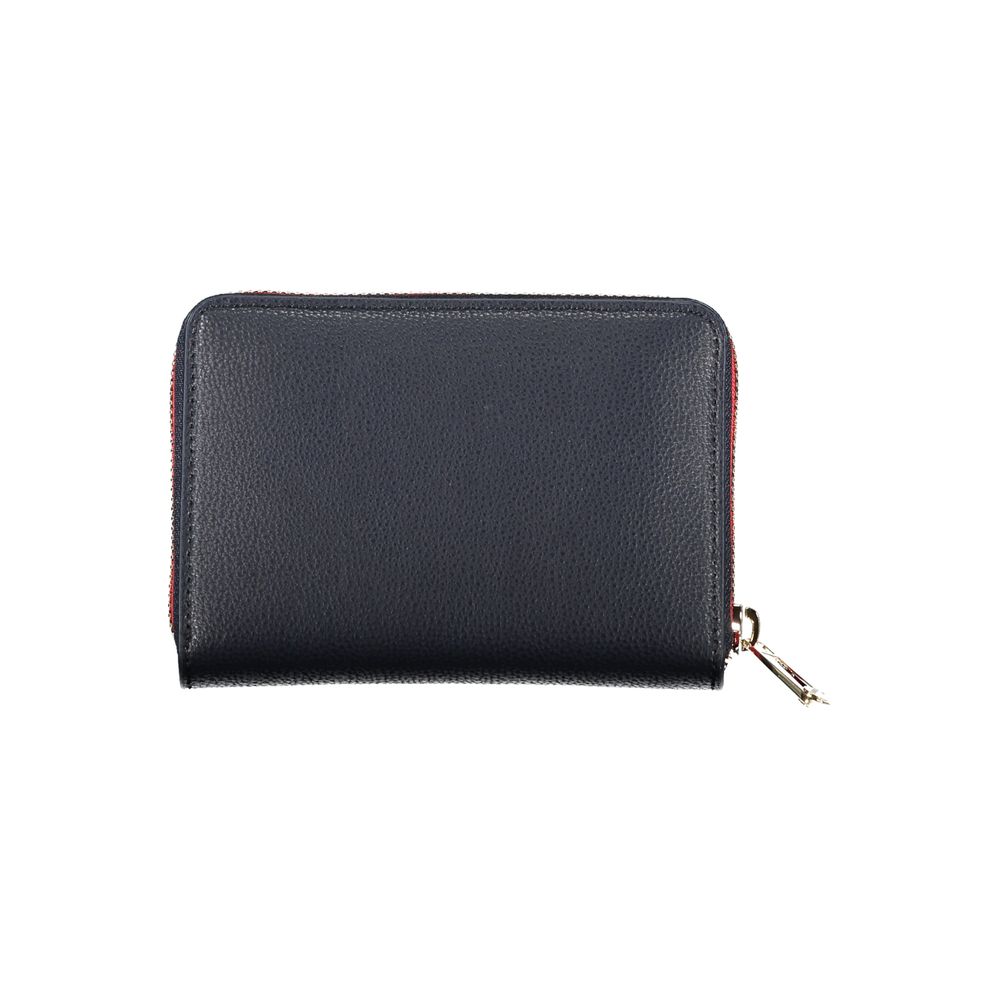 Tommy Hilfiger Sleek Blue Multipurpose Wallet with Zip Closure $182.00 Tommy Hilfiger Luzworld