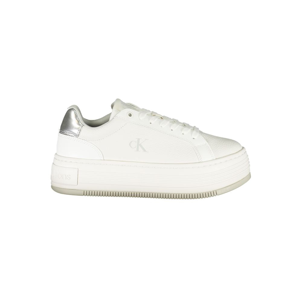 Calvin Klein White Leather Women Sneaker $294.00 Calvin Klein Luzworld