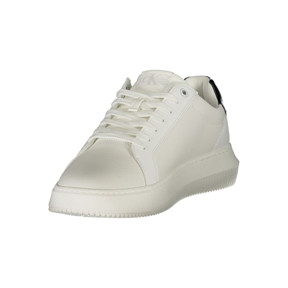 Calvin Klein White Leather Men Sneaker $294.00 Calvin Klein Luzworld