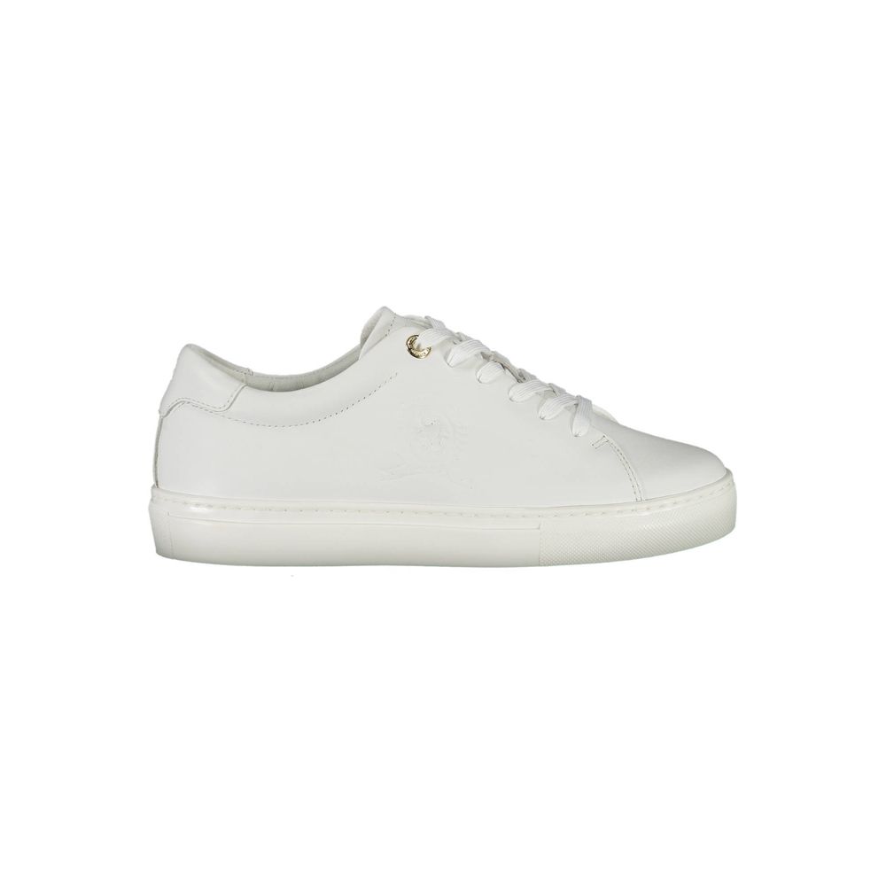 Tommy Hilfiger White Leather Women Sneaker $276.00 Tommy Hilfiger Luzworld