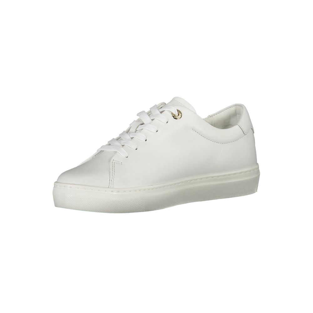 Tommy Hilfiger White Leather Women Sneaker $276.00 Tommy Hilfiger Luzworld