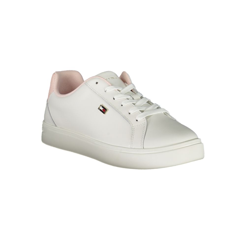 Tommy Hilfiger White Polyester Sneaker $238.00 Tommy Hilfiger Luzworld