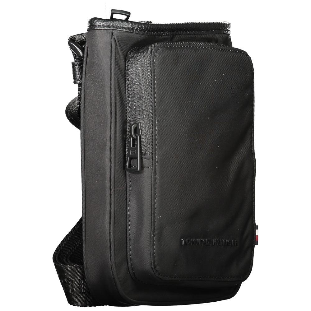 Tommy Hilfiger Black Polyester Men Shoulder Bag $200.00 Tommy Hilfiger Luzworld