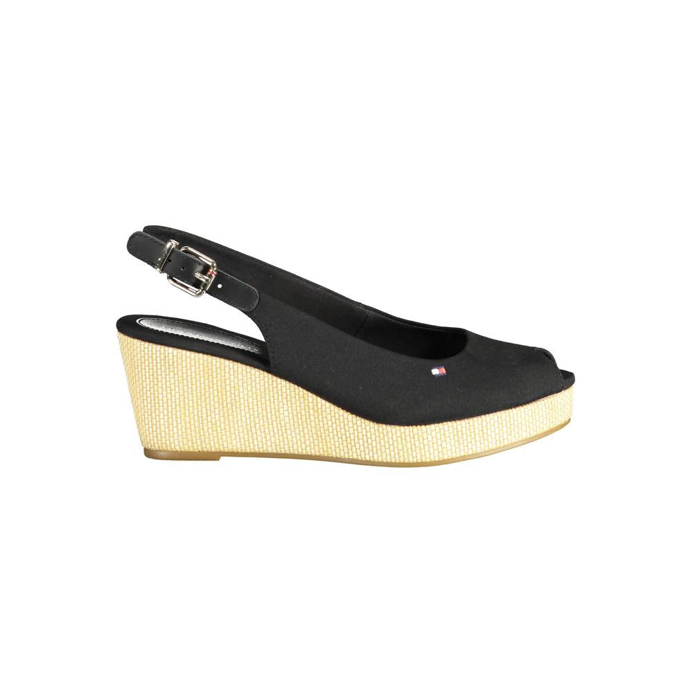 Tommy Hilfiger Black Leather Women Sandal $222.00 Tommy Hilfiger Luzworld