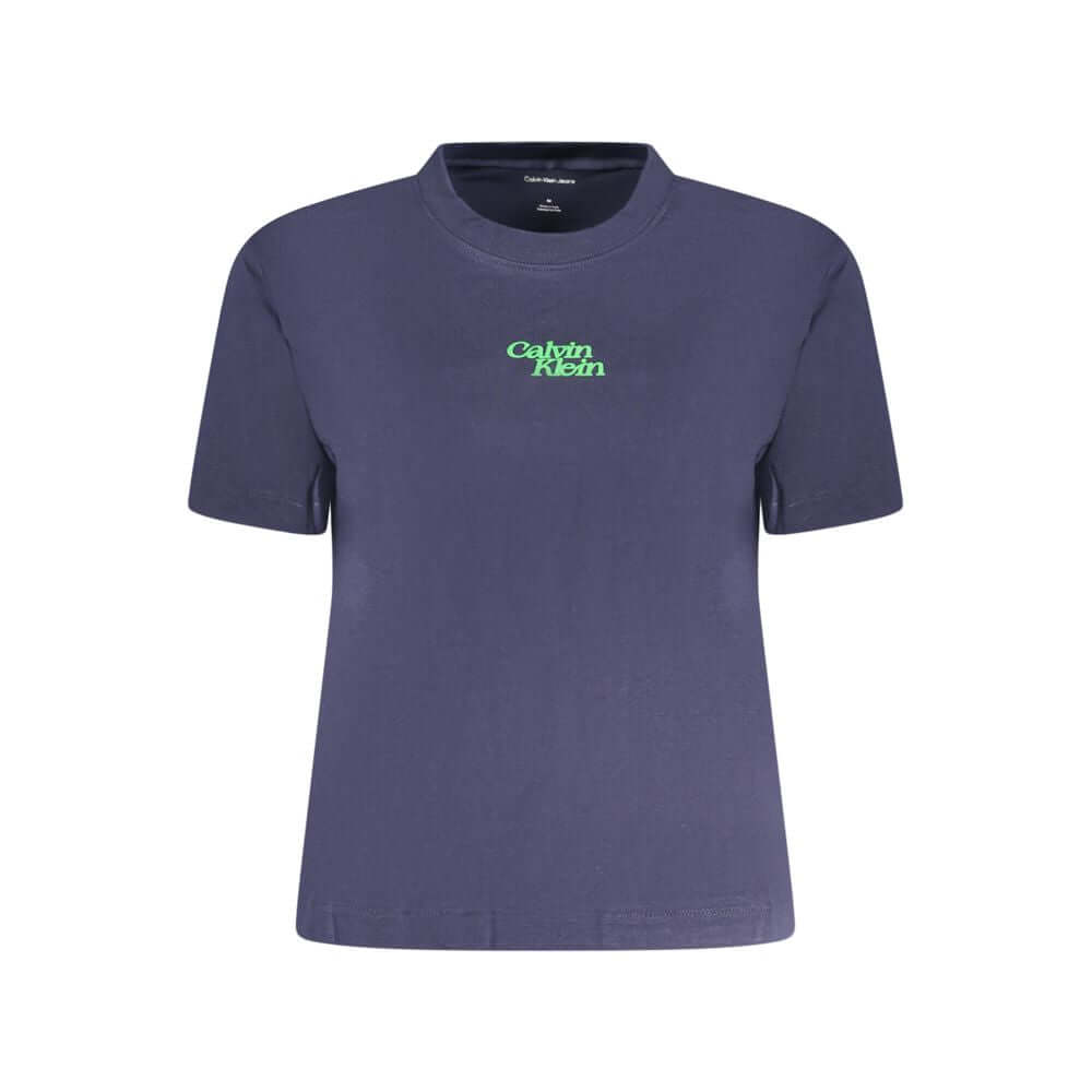 Calvin Klein Blue Cotton Women T-Shirt $140.00 Calvin Klein Luzworld