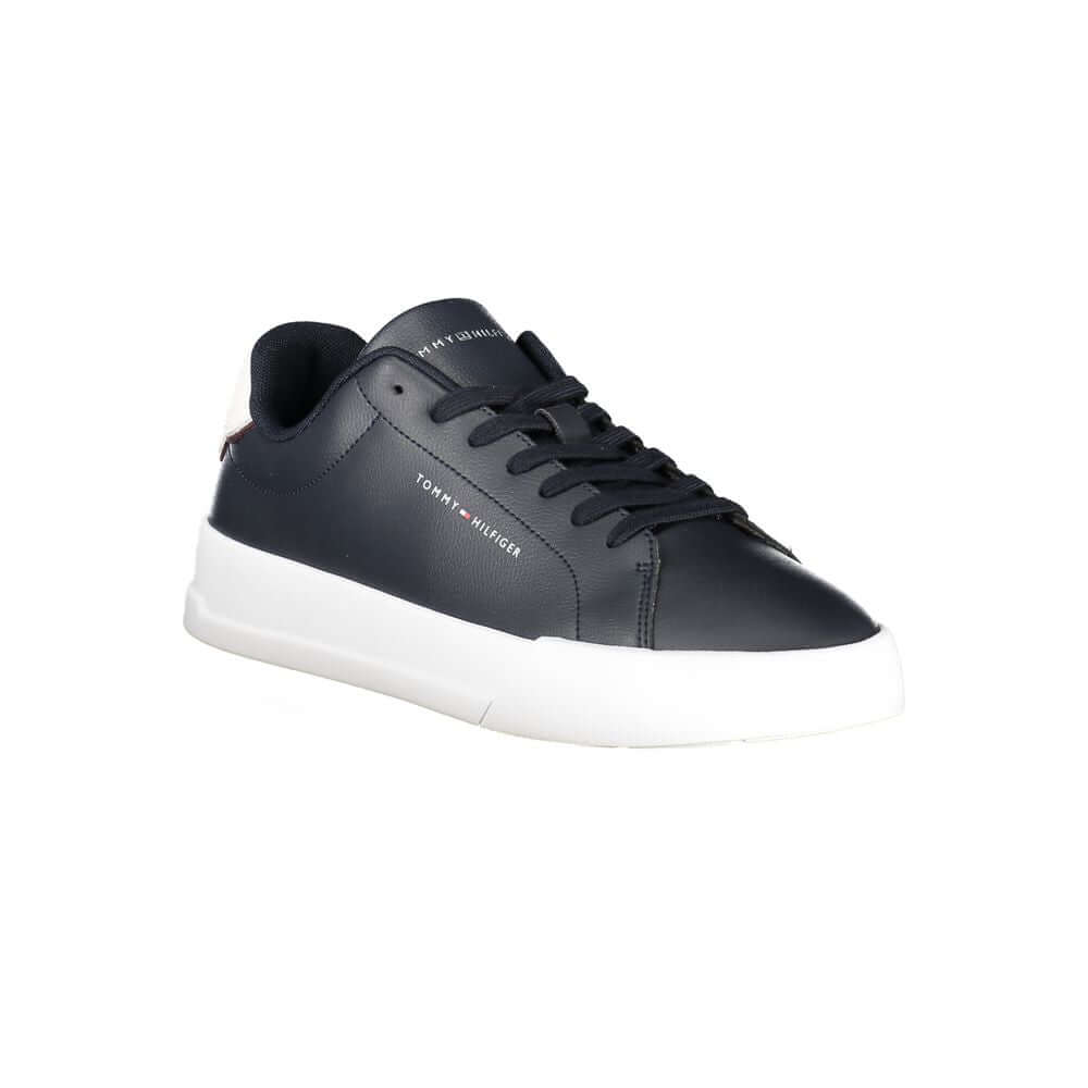 Tommy Hilfiger Blue Leather Men Sneaker $243.00 Tommy Hilfiger Luzworld
