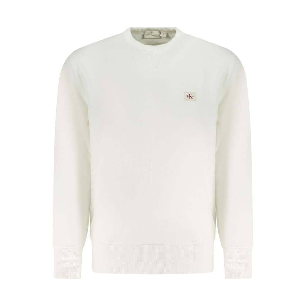 Calvin Klein White Cotton Men Sweater $221.00 Calvin Klein Luzworld