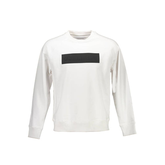 Calvin Klein White Cotton Men Sweater $208.00 Calvin Klein Luzworld