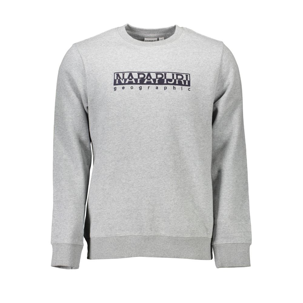Napapijri Gray Cotton Men Sweater $206.00 Napapijri Luzworld