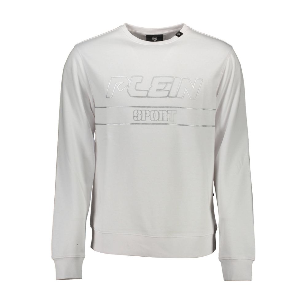 Plein Sport White Cotton Men Sweater $596.00 Plein Sport Luzworld