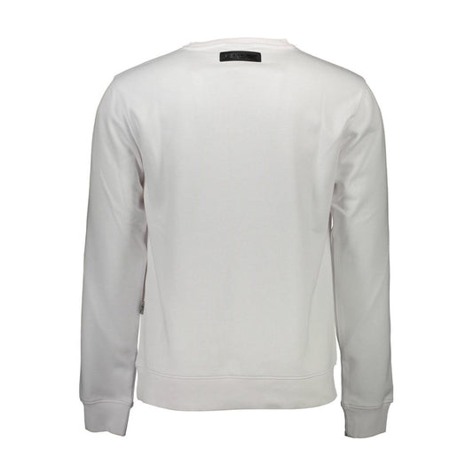 Plein Sport White Cotton Men Sweater $596.00 Plein Sport Luzworld