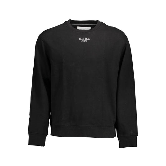 Calvin Klein Black Cotton Men Sweater $208.00 Calvin Klein Luzworld