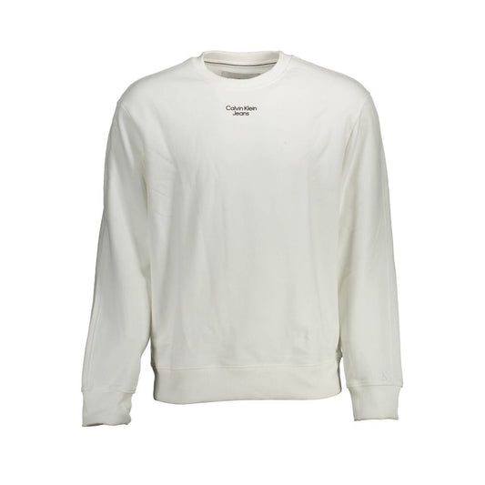 Calvin Klein White Cotton Men Sweater $208.00 Calvin Klein Luzworld