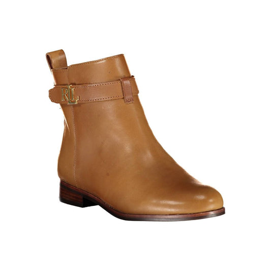 Ralph Lauren Brown Leather Women Boot $623.00 Ralph Lauren Luzworld