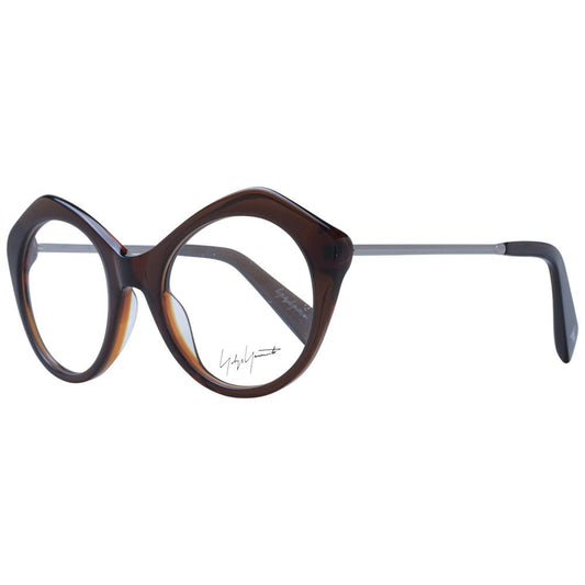 Yohji Yamamoto Brown Unisex Glasses Frame $730.00 Yohji Yamamoto Luzworld