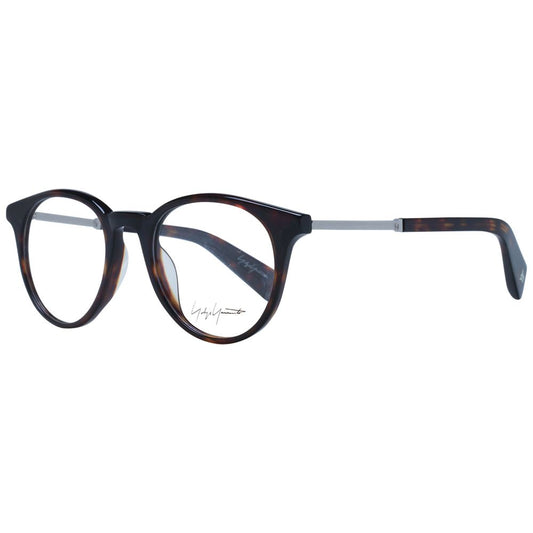 Yohji Yamamoto Brown Unisex Glasses Frame $730.00 Yohji Yamamoto Luzworld