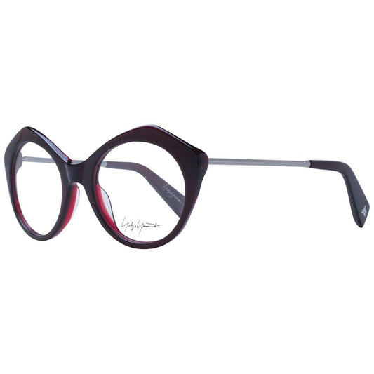 Yohji Yamamoto Burgundy Unisex Glasses Frame $730.00 Yohji Yamamoto Luzworld