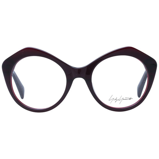 Yohji Yamamoto Burgundy Unisex Glasses Frame $730.00 Yohji Yamamoto Luzworld