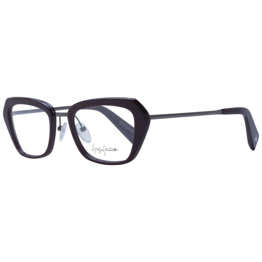 Yohji Yamamoto Burgundy Unisex Glasses Frame $730.00 Yohji Yamamoto Luzworld
